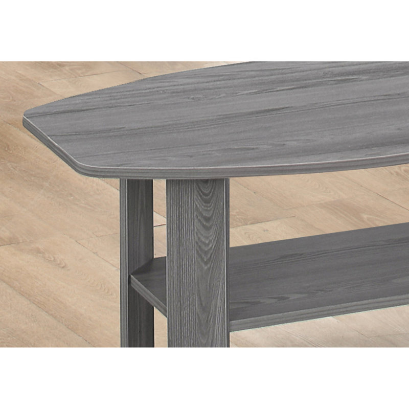 Table grise 3 pièces: 2 tables basses et 2 tables de bout pour le décor moderne et le salon en stratifié