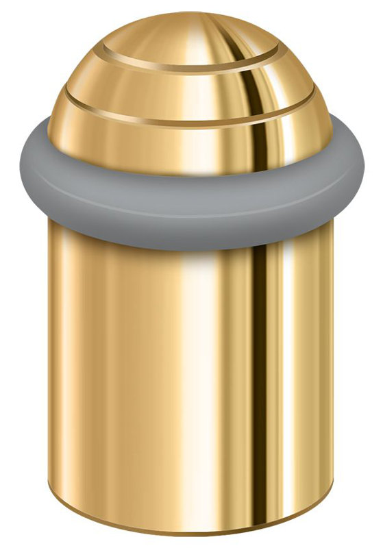 Kick Stop, PVD Polished Brass, 1.625" H x 1.375" W x 1.375" D