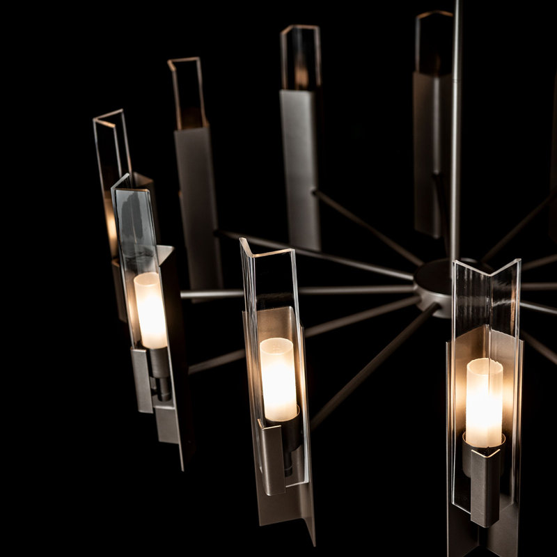 Summit Pendant - 12-Light - Oil Rubbed Bronze - Frosted Glass, Dark Smoke, Clear Glass
