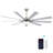 72 In Integrated Led Brushed Nickel Smart Ceiling Fan With Remote Control