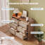 6 Drawer Dresser for Bedroom, 47.2" Wide Chest of Drawers with Metal Handles, Storage Organizer & TV Stand for Hallway, Living Room