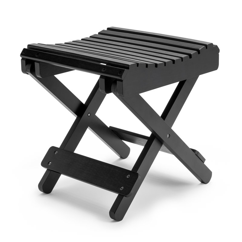 Banc marchepied pliable en bambou Sorbus, noir, Noir, noir, noir, noir