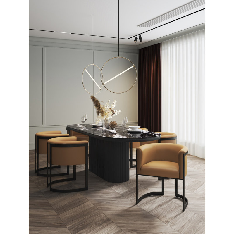 Chaise en cuir Corso, Chameau