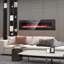 Foyer électrique ultra-mince, radiateur encastré mural et encastré avec télécommande, 5100 BTU, modes flamme et cristal en 12 couleurs, minuterie, mode veille-1618701315