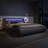 Charlesten Vegan Leather Platform LED Lights Bed with Wooden Slats and Adjustable Headboard, RGB Lighting & Music Sync, No Box Spring Needed-852362831-852362832
