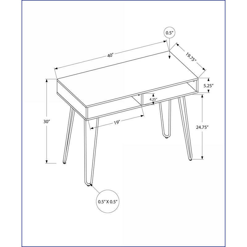 Bureaux, bureau d'ordinateur moderne de 40 po avec casiers de rangement, configuration gauche / droite, stratifié blanc | Blanc | Panneau de particules