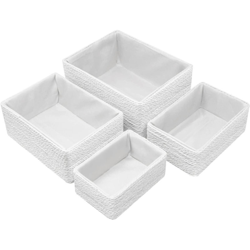 Boîte en colombe - ensemble de 4, Blanc