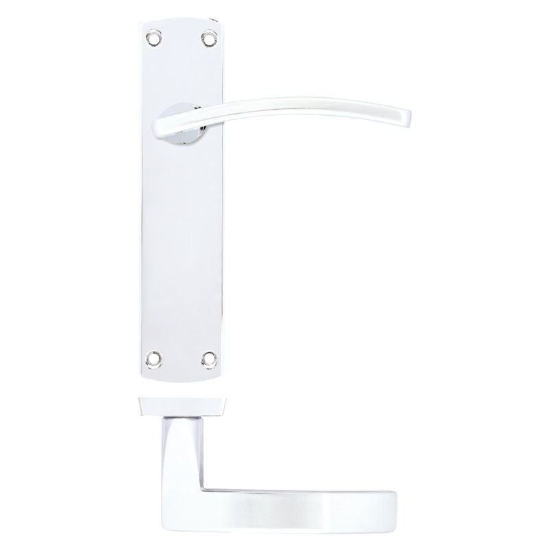 Single Dummy Door Handle, Polished Chrome