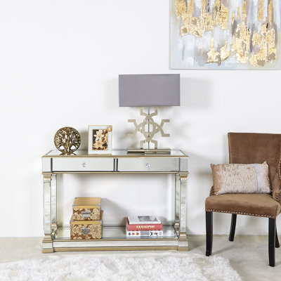 Akintomiwa 120cm Glass Top Console Table