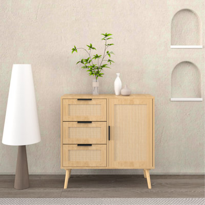 Armoire de chambre en bois - 3 tiroirs, tablettes polyvalentes, matériaux de construction, rangement de tiroir de commode facile à assembler, tablette flexible, matériaux, guide simple
