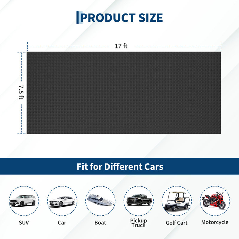 Tapis de plancher de garage en PVC épaissi à plaque de pièce de monnaie, rouleau de plancher imperméable antidérapant de 1,5 mm avec ruban adhésif double face pour le garage, l'entrepôt et l'utilisation multi-scène