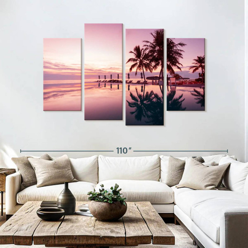 Gillard Resort Infinity Pool Sunset, 54" H x 84" W