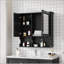Armoire à pharmacie murale à miroir de 30 pouces avec tablettes ouvertes et intérieur réglable, parfaite pour le rangement et l'organisation de la salle de bain