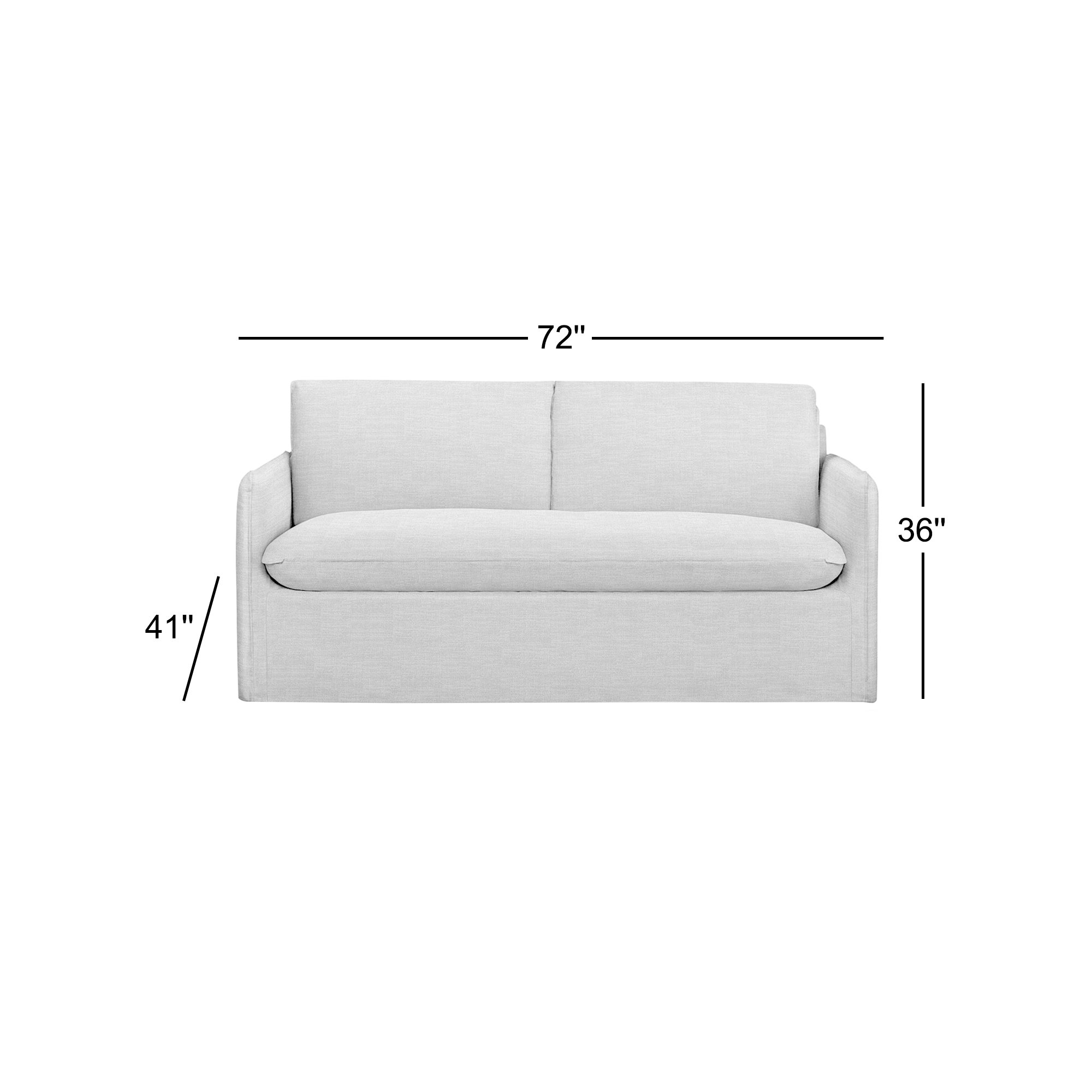Bellatrix 72'' Upholstered Loveseat, Bella Ash Performance Velvet