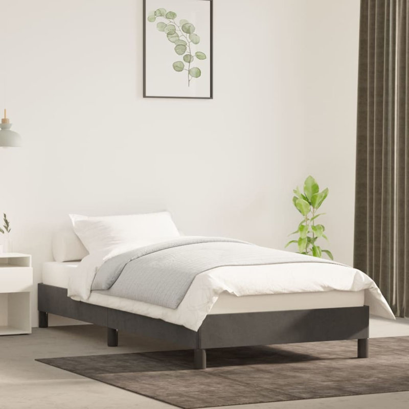 Hinal Bed, Dark Grey, UK Single - DE 90 x 190 cm