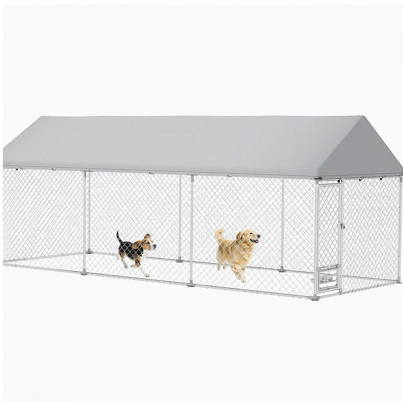 19.7' x 7.5' x 7.5'Outdoor Dog Kennel, 90.6" H x 236.2" W x 90.6" D