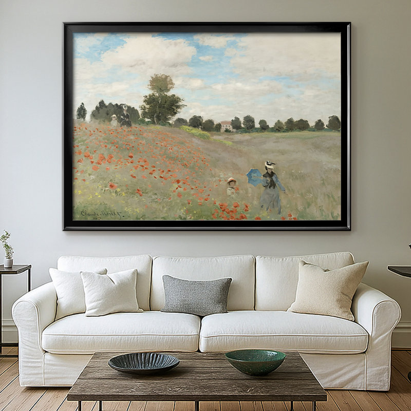 Coquelicots à Argenteuil (Les Coquelicots) - Claude Monet, toile tendue avec châssis, 1873, 30 x 5 x 42,5, Toile avec cadre