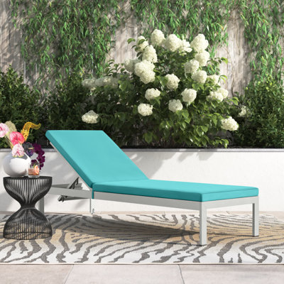 Shore 76" Long Reclining Chaise Lounge with Cushions