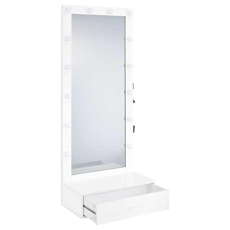 Glass Frame Freestanding Mirror