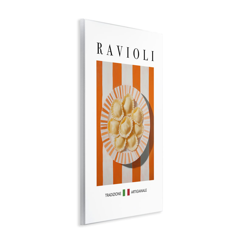 Plaque murale traditionnelle Ravioli Pasta, design par Andreas Magnusson, H 15 po x l 10 po
