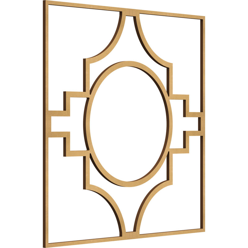 Panneaux muraux décoratifs en bois de gypse, H 15 3/8 po x l 15 3/8 po x P 1/4 po, Bois