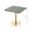 Table de salle à manger carrée moderne en tulipe, plateau en pierre frittée avec motif de marbre, piètement robuste en acier inoxydable, montage facile-473026414-473026413