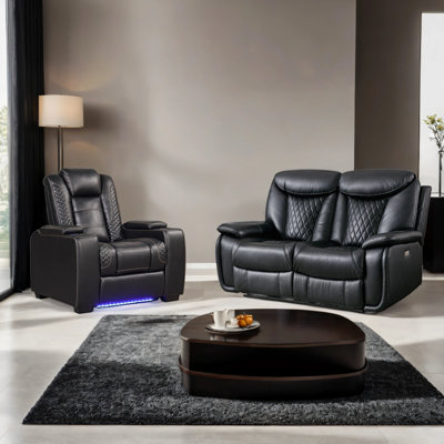 Andi 2-Piece Modern Soft Upholstered Living Room Set