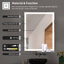 Miroir de salle de bain à DEL 30 po x 36 po - Étanche, brouillard, luminosité réglable, lumières murales modernes au look tendance, option d'alimentation, élégant-1354236434