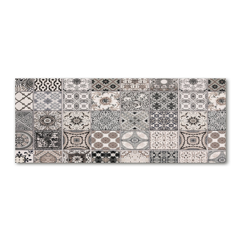 Ceramic Tiles - Print, Unframed Glass, 70cm H x 100cm W x 4cm D