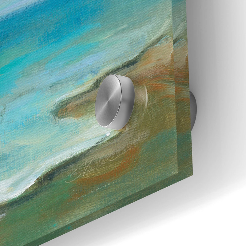 «Ocean Waves» par Silvia Vassileva, art mural en verre acrylique, H 24 po x l 48 po