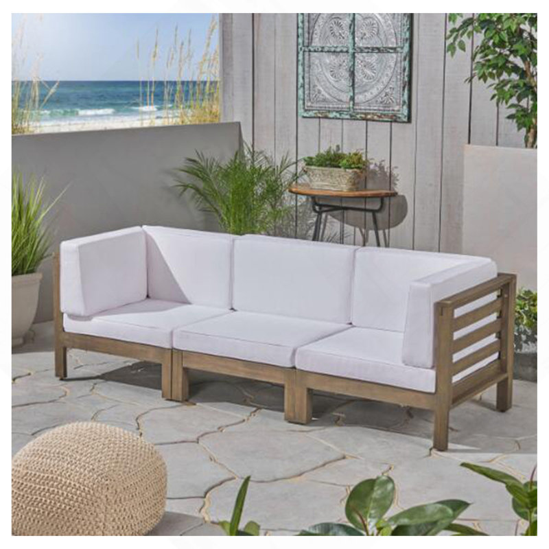 3-PIECE SOFA SET, WHITE, Tan, White