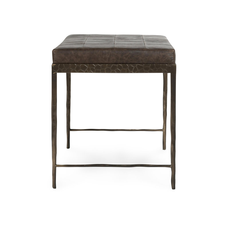 Malo Leather Bench, Brown