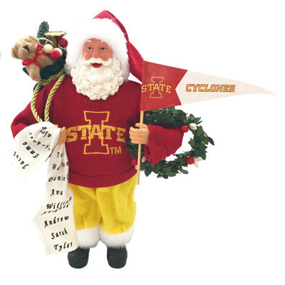 NCAA 12" College Spirit Proud Santa