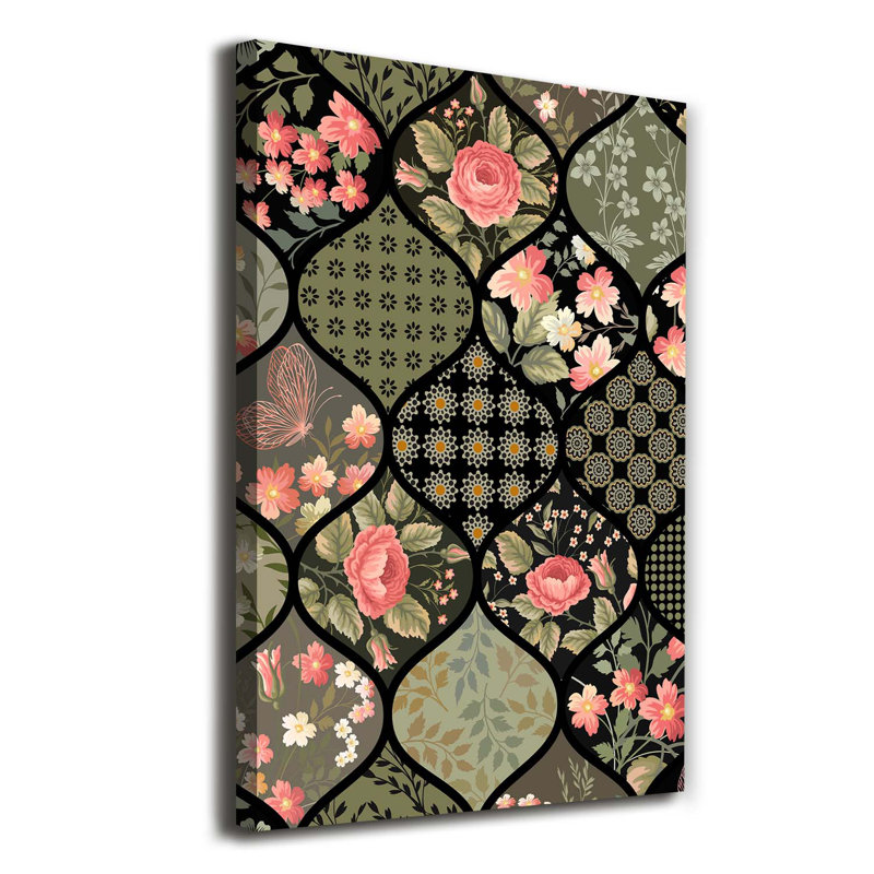 Floral Pattern - Wrapped Canvas Print