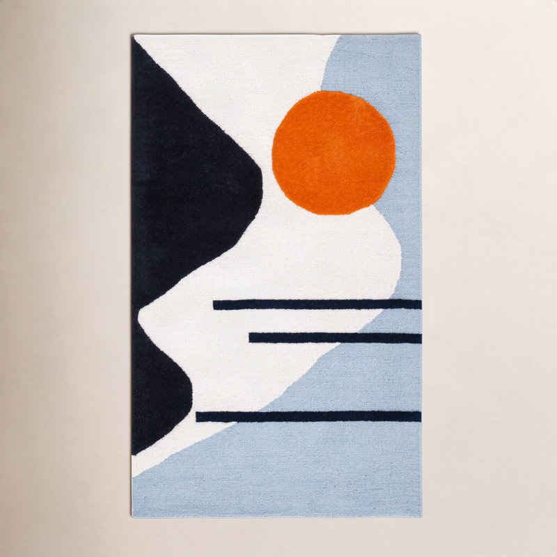 Felipe Wool Abstract Indoor Rug, Rectangle 3' x 5'