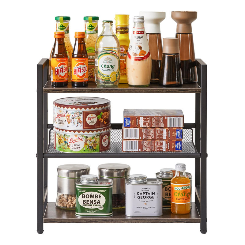 Stainless Steel Spice Rack, Brown