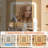 Makeup Vanity Set with Mirror and Chair, 7 Drawers, 3-Color Adjustable LED Lighting, Built-In Power Outlet and Hair Dryer Holder for Bedroom
