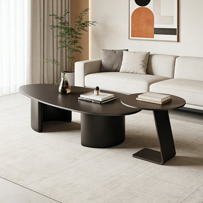 Ensemble de tables basses Modern Simplicity avec base en métal