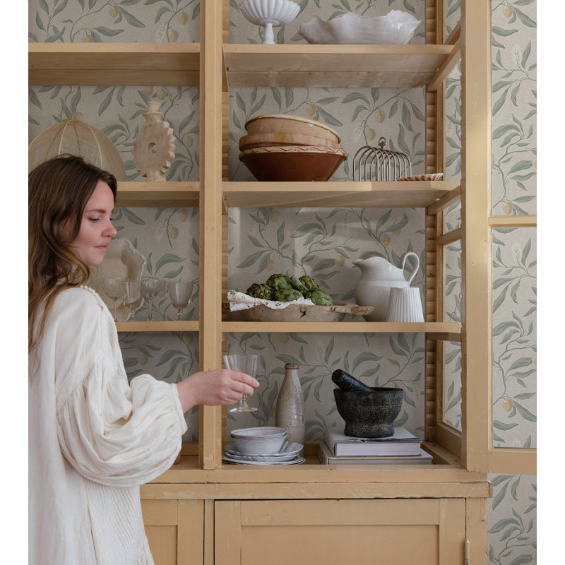 Villa Dalaro 2 Floral Wallpaper Roll, Sage Green