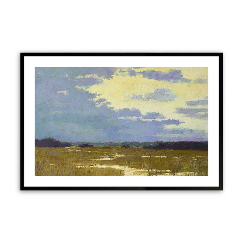 «Lemonade Skies» encadré sur papier par Carol Strock Wasson, Noir satiné, H 12 po x l 15 po x P 1,25 po