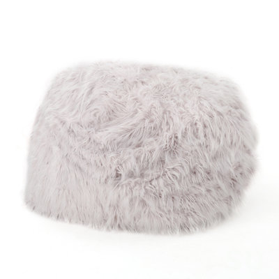 Pouf rond en fausse fourrure 5 pieds
