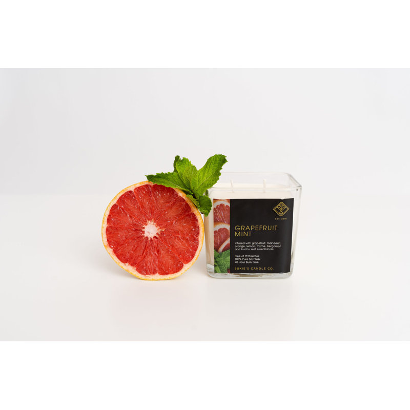 Grapefruit Mint Scented Jar Candle