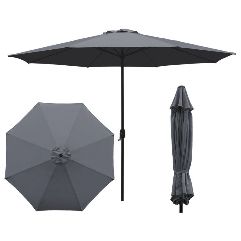 Parasol de marché 11 pi Gina, Gris
