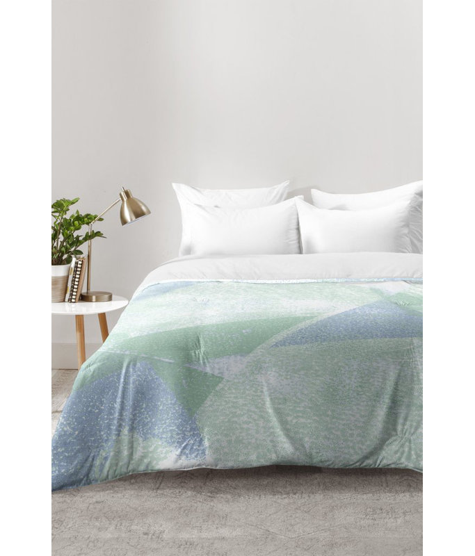 Ensemble d'édredon Holistic, Édredon simple TG + 1 taie décorative standard, Rose / vert