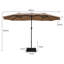 Ariyah 460cm X 270cm Rectangular Beach Parasol