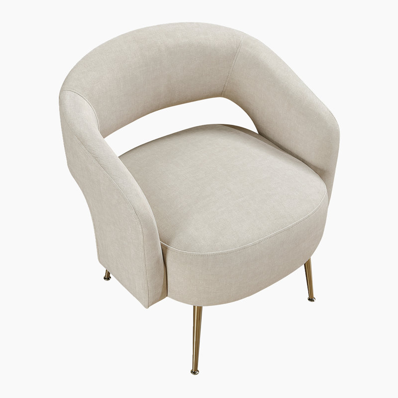 Fauteuil d'appoint 27,5 po Candide Modern Glam, Taupe