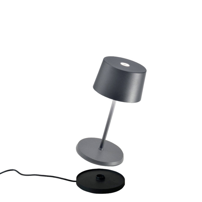Olivia Pro Mini Table Lamp, Dark Gray