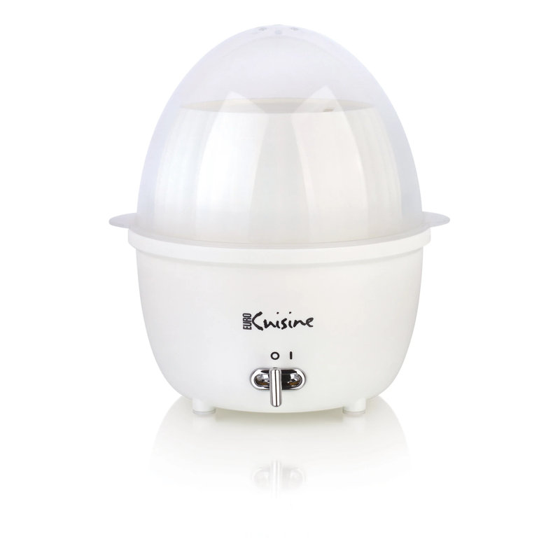 Compact Red Electric Food Steamer and Egg Cooker