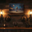 «Longhorn Skull & Cowboy», art sur toile - Rustic Texas Ranch Decor-244485300