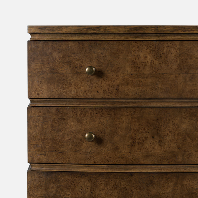 Commode 5 tiroirs Burl Oak , Brun